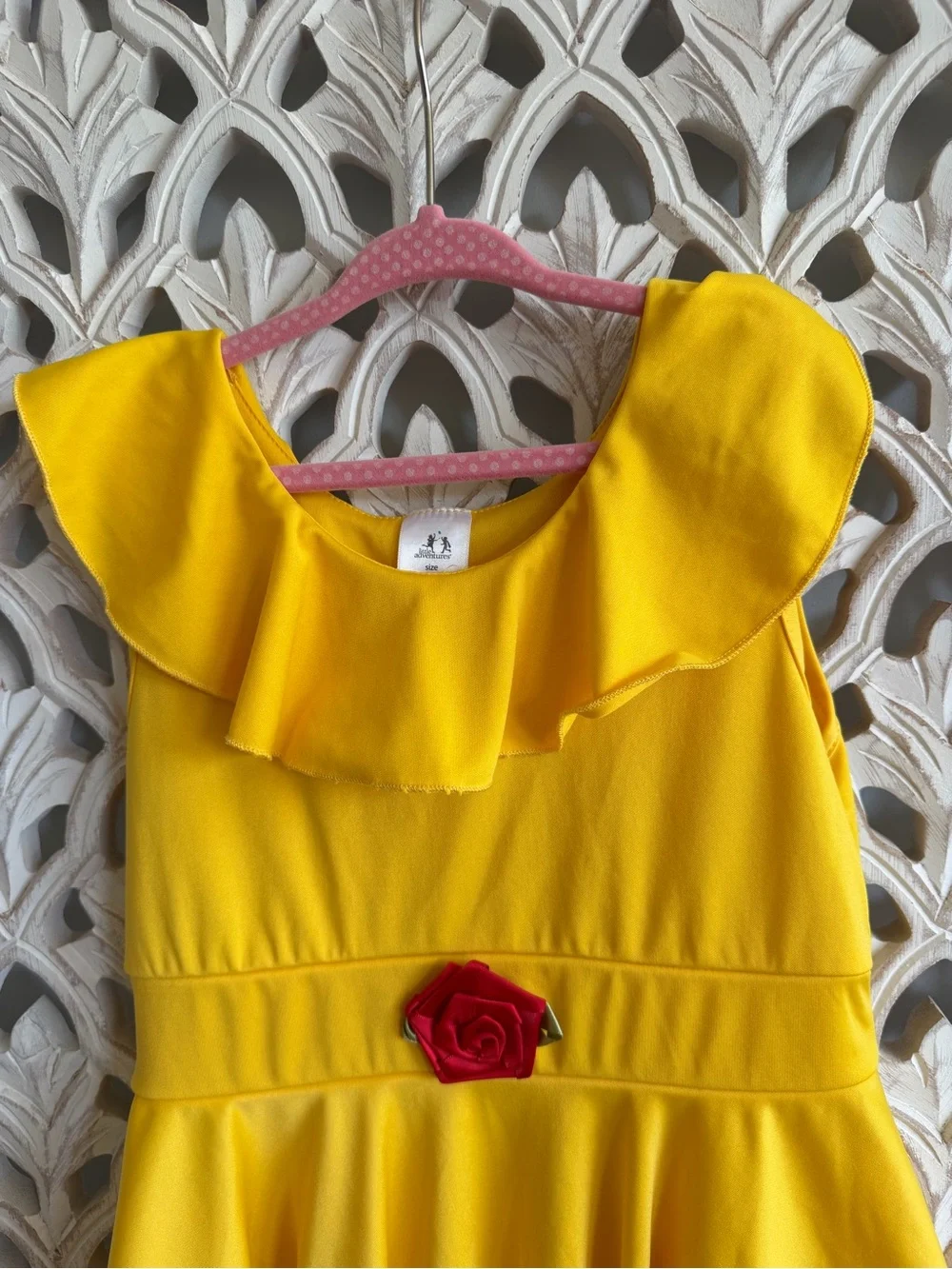 Little Adventures Belle Princess Dress Costume Size 6 Yellow Rose